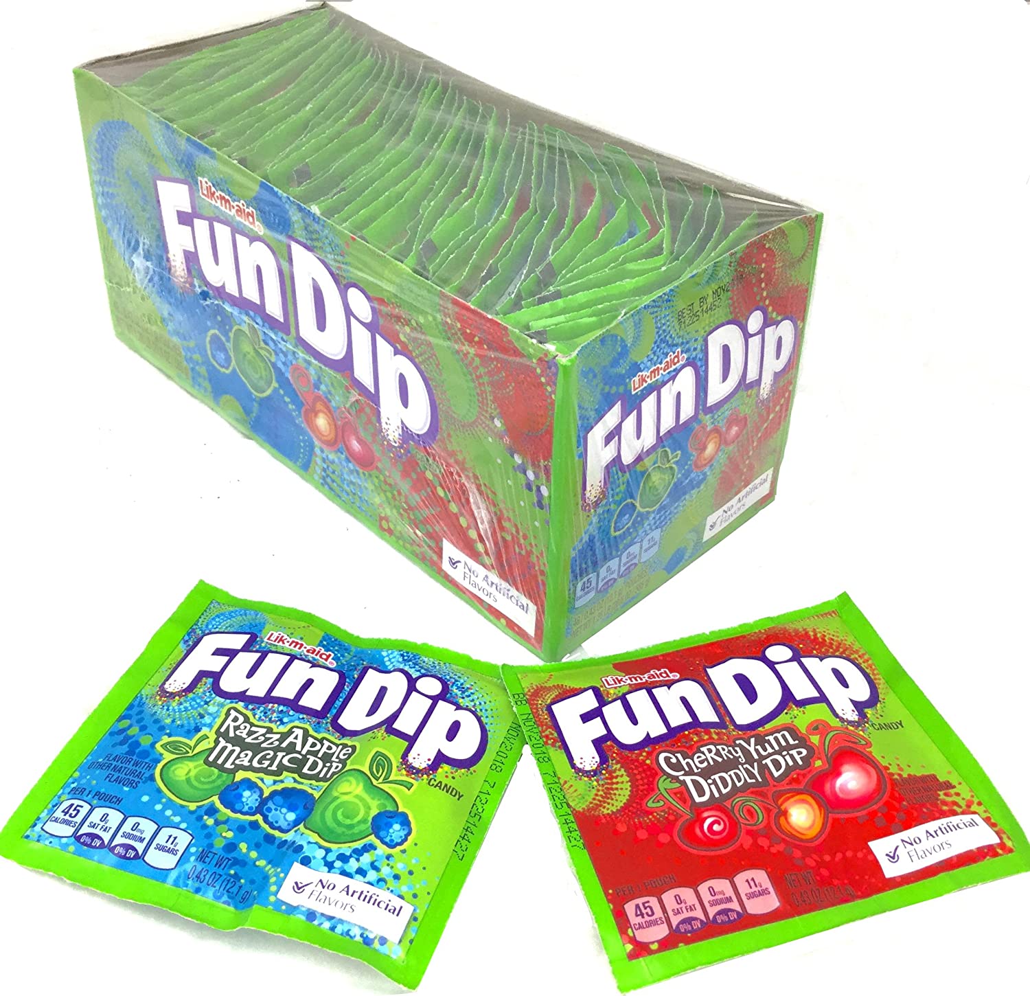 Lik-m-aid Fun Dip Candy Variety Pack, 48-Count