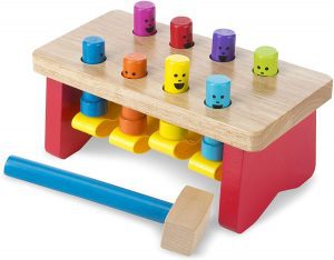 Melissa & Doug Peg & Bench Wooden Pounding Toy For Toddlers