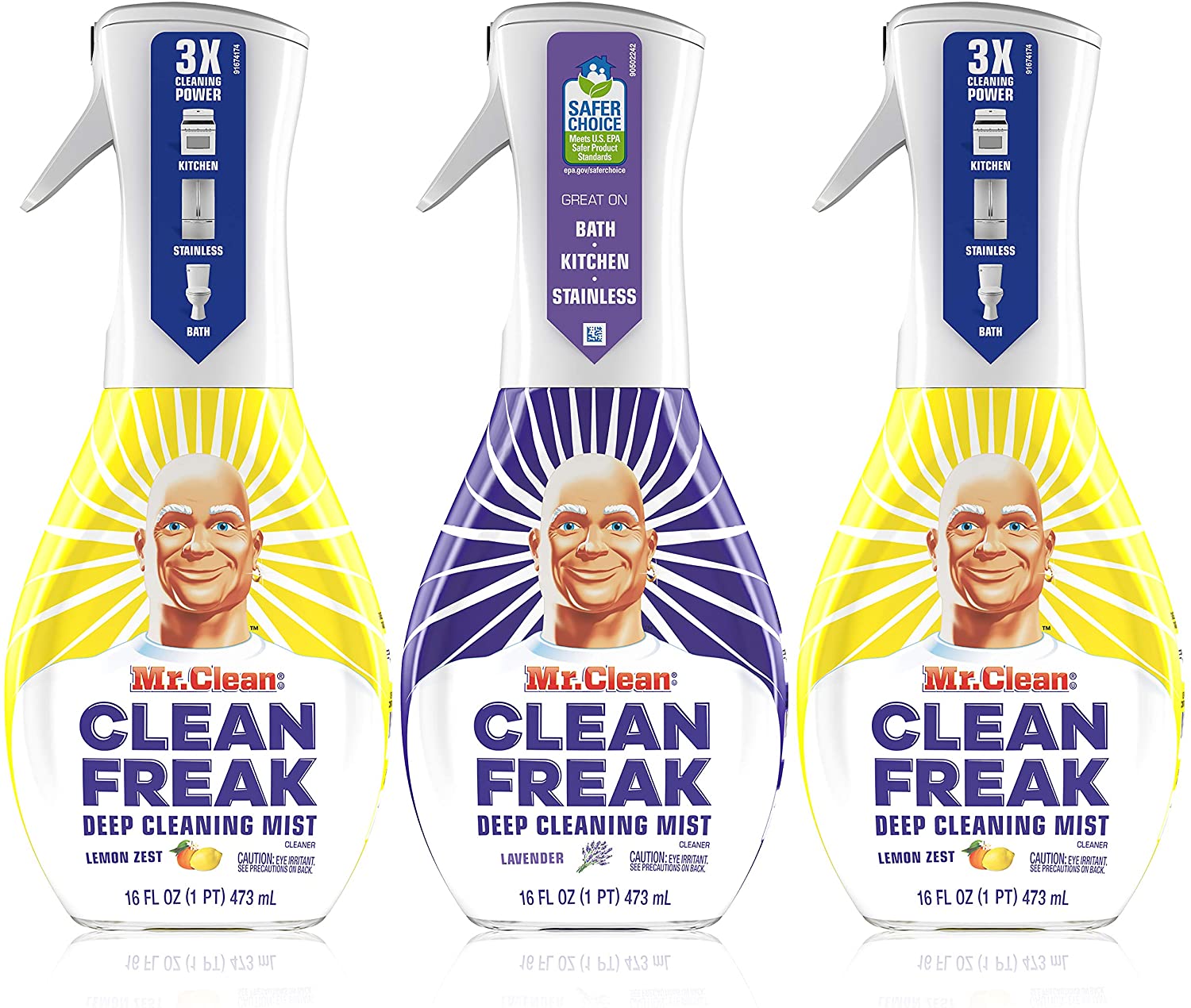 Mr. Clean Multi-Surface Clean Freak Mist Cleaning Product, 3-Pack