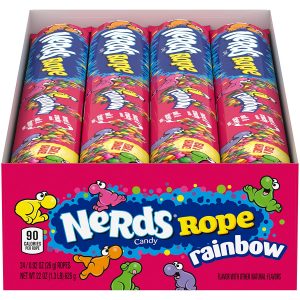 Nerds Chewy & Crunchy Rainbow Rope Candy, 24-Count