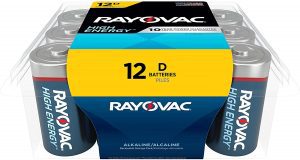 Rayovac High-Energy Alkaline D Batteries, 12-Count
