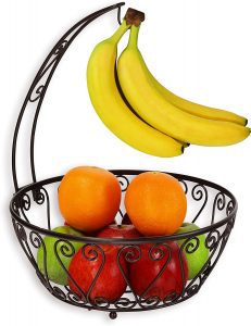 Simple Houseware Bronze Banana Holder Stand & Fruit Basket