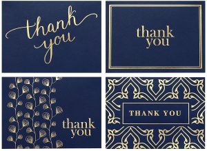 Spark Ink Non-Smudge Matte Assorted Business Thank You Cards, 100-Pack