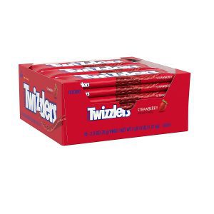 Twizzlers 2.5-Ounce Strawberry Flavored Twists Chewy Candy Bags, 18-Pack