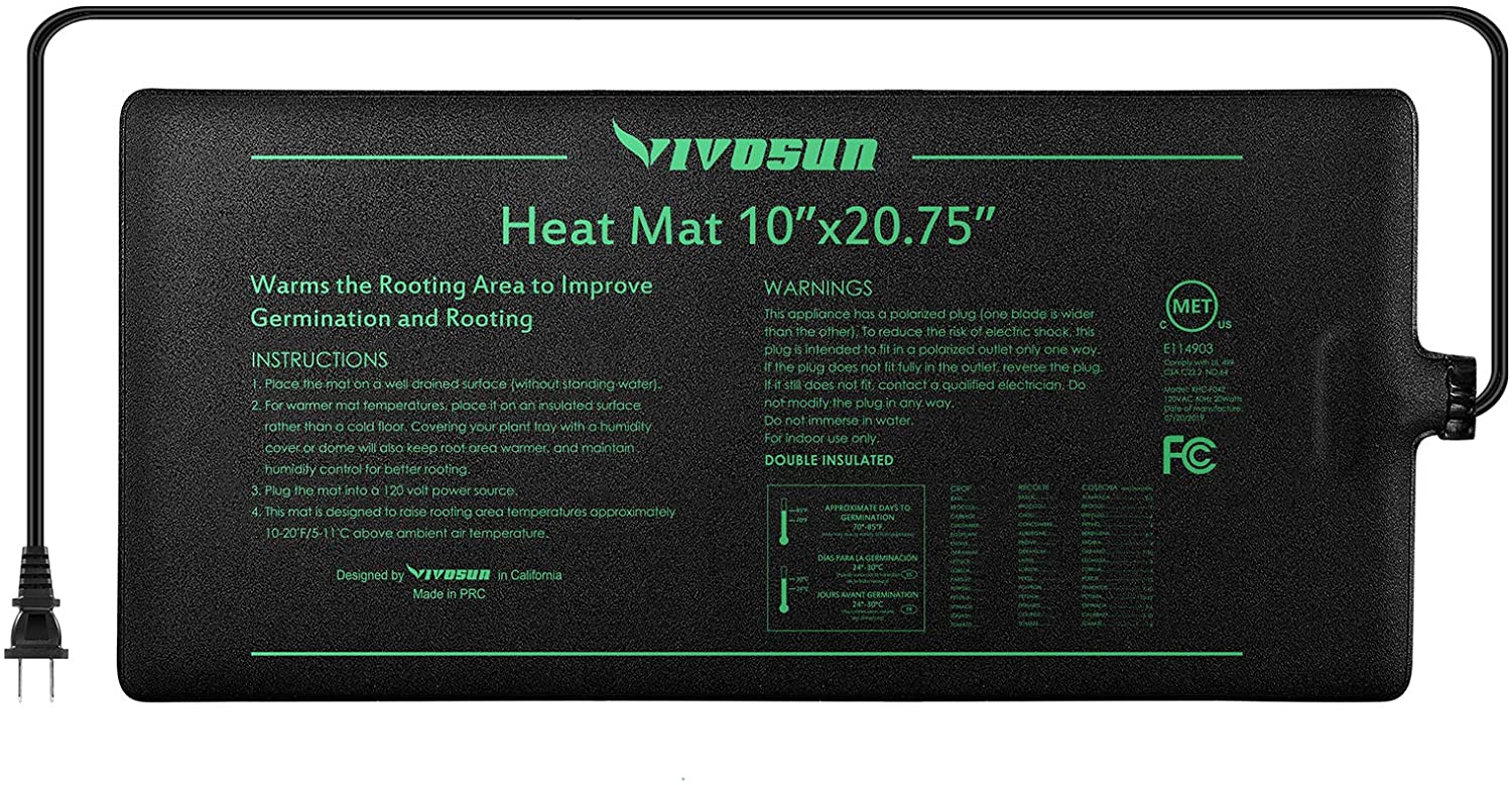 VIVOSUN Waterproof Uniform Seedling Heating Mat
