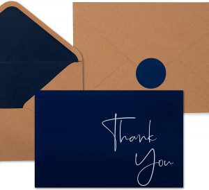 VNS Creations Premium Bulk Business Thank You Cards, 100-Count