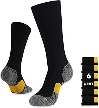 WANDER Anti-Odor Breathable Boot Socks For Men, 6-Pair