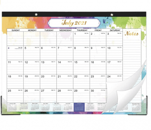MaaIbok 16.8 x 12-Inch Monthly Overview Desk Calendar