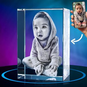 ArtPix 3D Customized Laser-Engraved Crystal Block Photo Gift