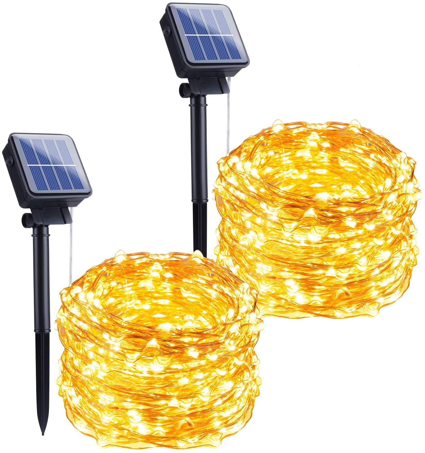 Brightown High Efficiency Solar Outdoor Lights, 2-Pack