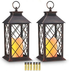 Evermore Light Timer & LED Candle Decorative Lanterns, 2-Pack