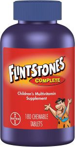 Flintstones Vitamins Easy-To-Chew Character Shapes Kids’ Multi-Vitamin, 180-Count