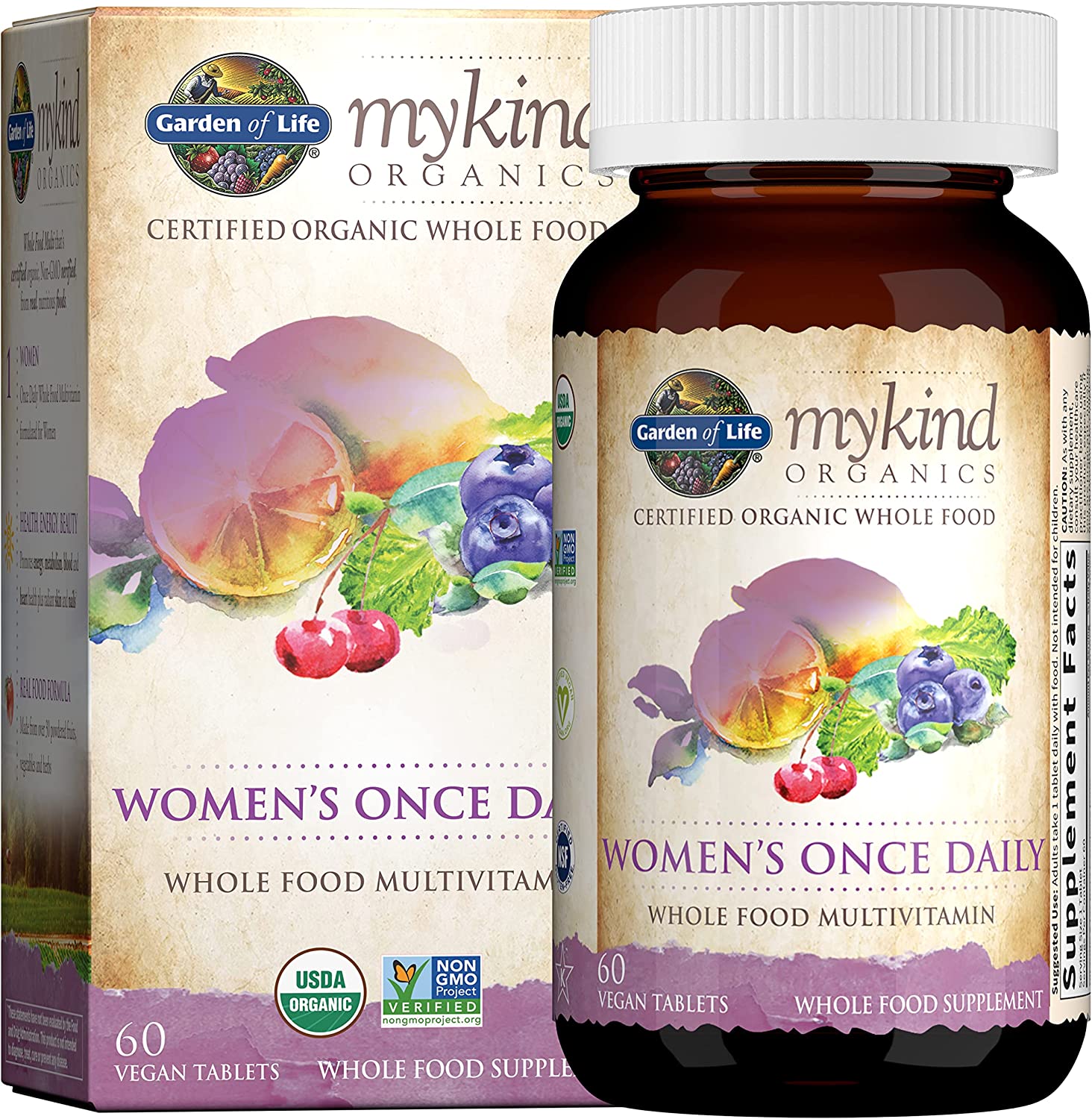 Garden of Life Certified Organic Multi-Vitamin For Women, 60-Count