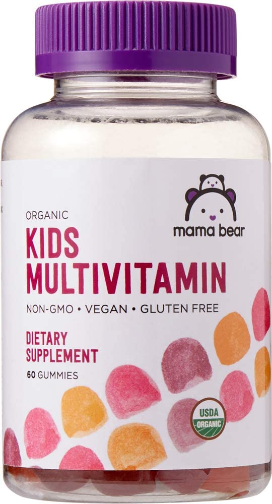 mama bear Vegan Gluten Free Organic Kids’ Multi-Vitamin, 60-Count