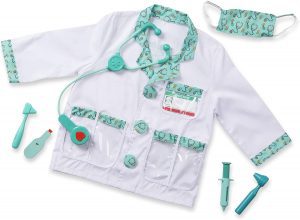 Melissa & Doug 7-Piece Medical Kit & Washable Kids’ Doctor Coat