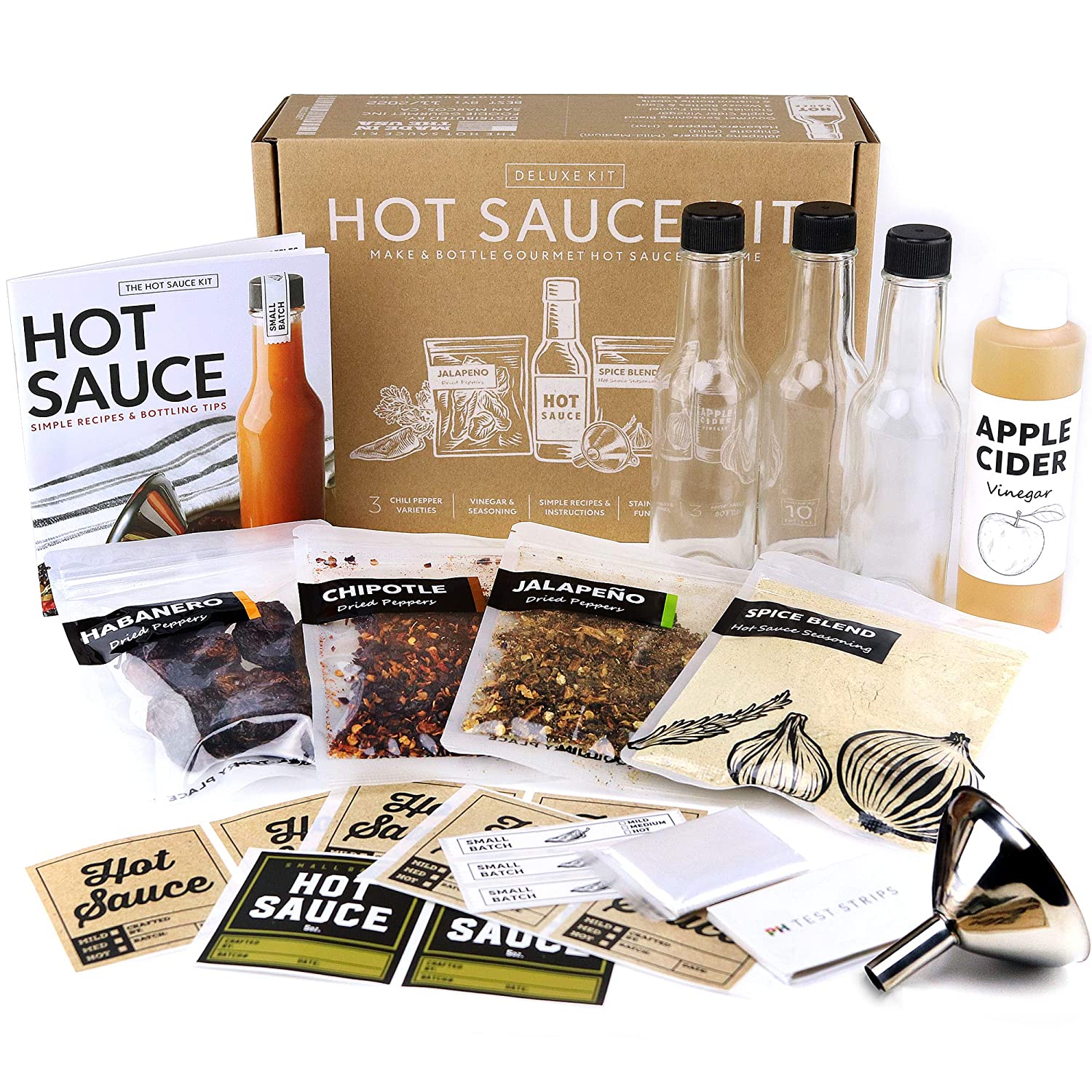 Millhouse Spice Co. 3-Pepper Hot Sauce Creating Kit, 17-Piece