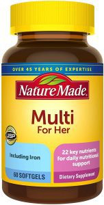 Nature Made Softgels With Iron Multi-Vitamin For Women, 60-Count