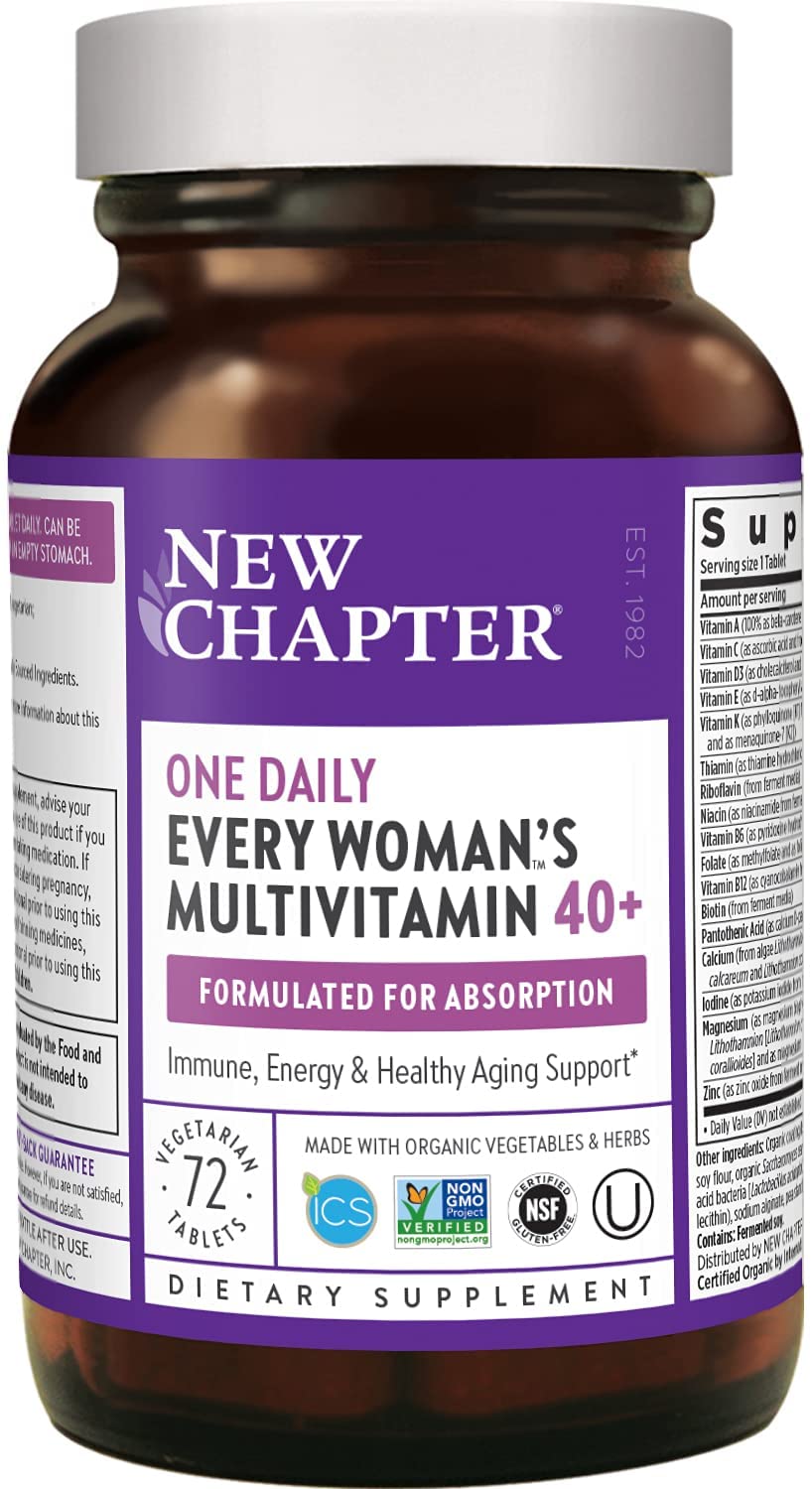 New Chapter 40+ Whole-Food Fermented Multi-Vitamin For Women, 72-Count