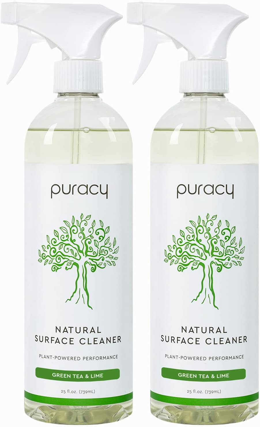 Puracy Green Tea & Lime Plant-Based Table Cleaner, 2-Pack