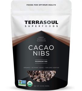 Terrasoul Superfoods Fermented Raw Cacao Nibs For Snacking & Baking