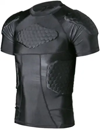 TUOY Breathable Compression 6-Pad Padded Shirt