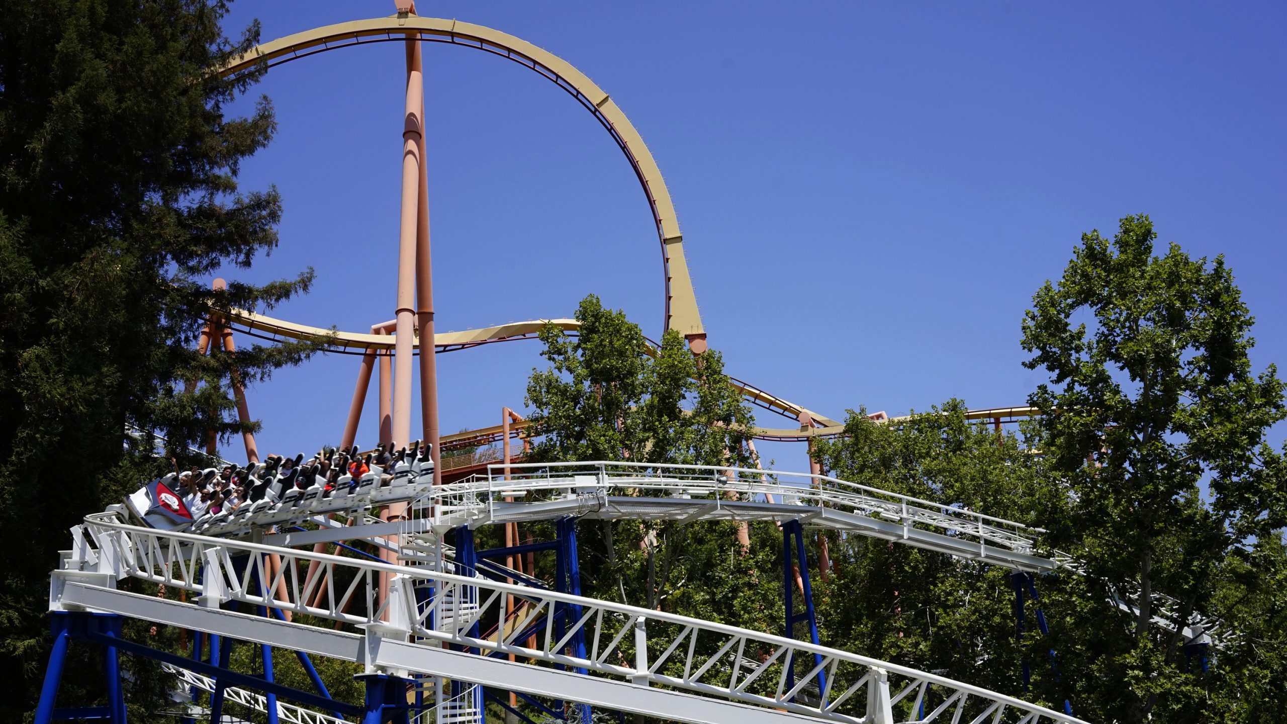 Roller coaster at Six Flags Magic Mountain