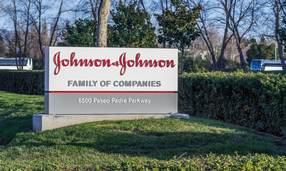 Johnson & Johnson sign in front of office