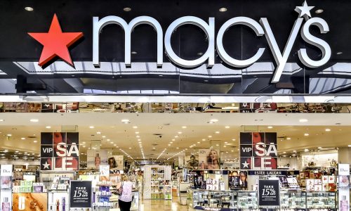 Macy's storefront in mall