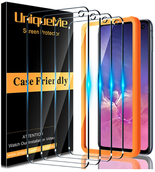 UniqueMe Tempered Glass 5.8-Inch Android Screen Protector, 4-Pack