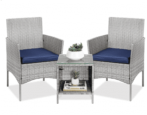 Best Choice Products Space Saving Wicker Furniture, 3-Piece