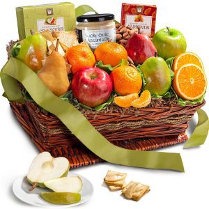 A Gift Inside Snacks & Fruit Gift Basket