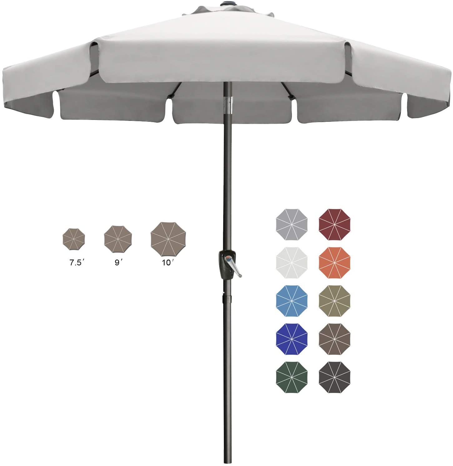 ABCCANOPY Waterproof & Fade Resistant Patio Table Umbrella, 9-Foot