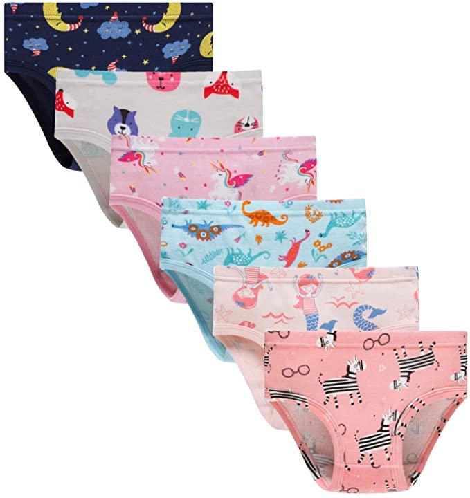 Winging Day Toddler Girls 100% Cotton Panties Cute Prints Underwear Size 3  (6-Pack) - Yahoo Shopping