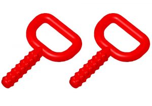 Chewy Tubes Closed Loop Handle Knobby Surface Teething Tubes, 2-Count