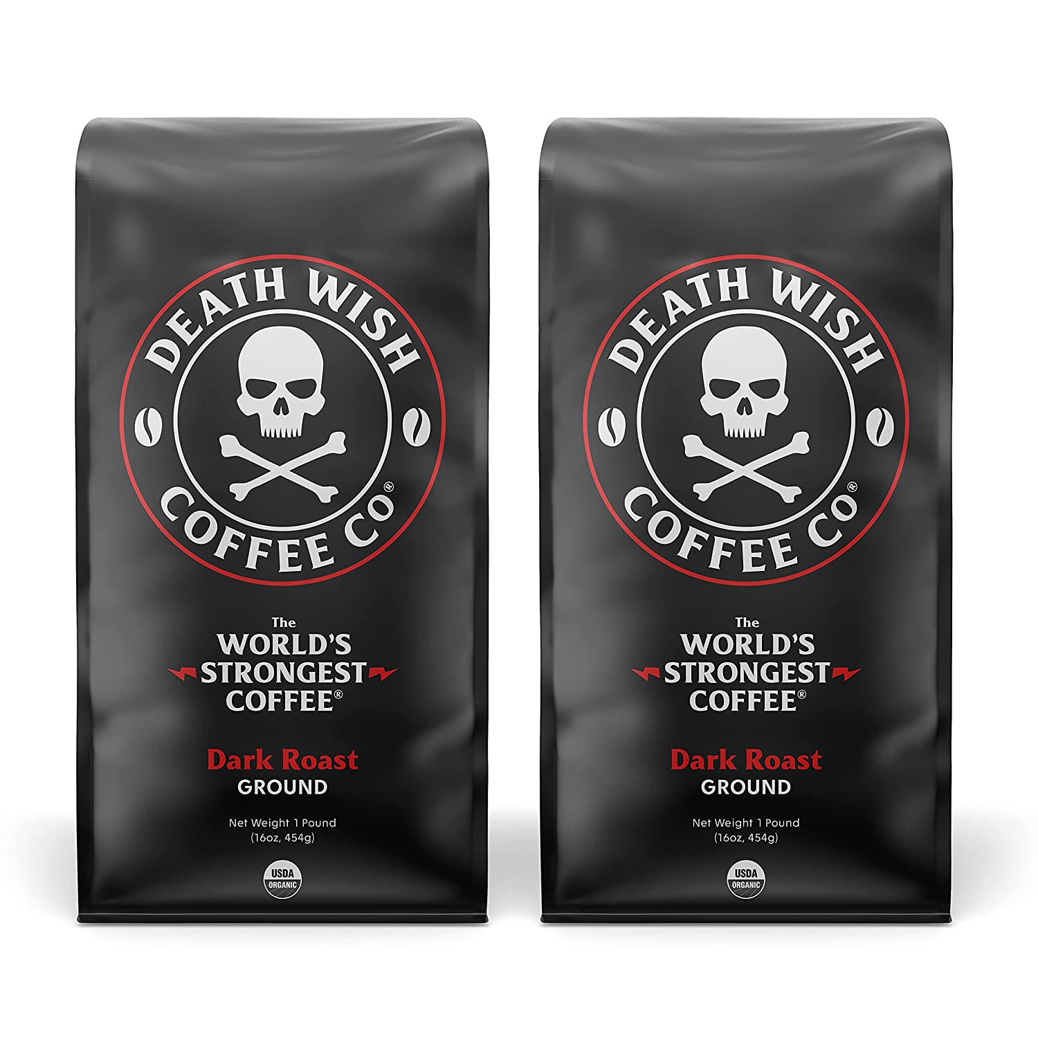 Death Wish Coffee Co. Highly Caffeinated Fair Trade Organic Coffee
