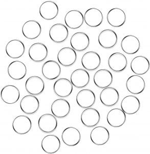 Fushing Crafting Steel Split Rings Suncatcher Supplies, 100-Count