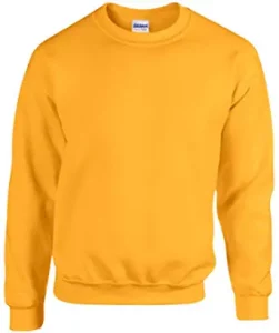 Gildan Cotton-Poly Dropped-Sleeved Yellow Sweatshirt
