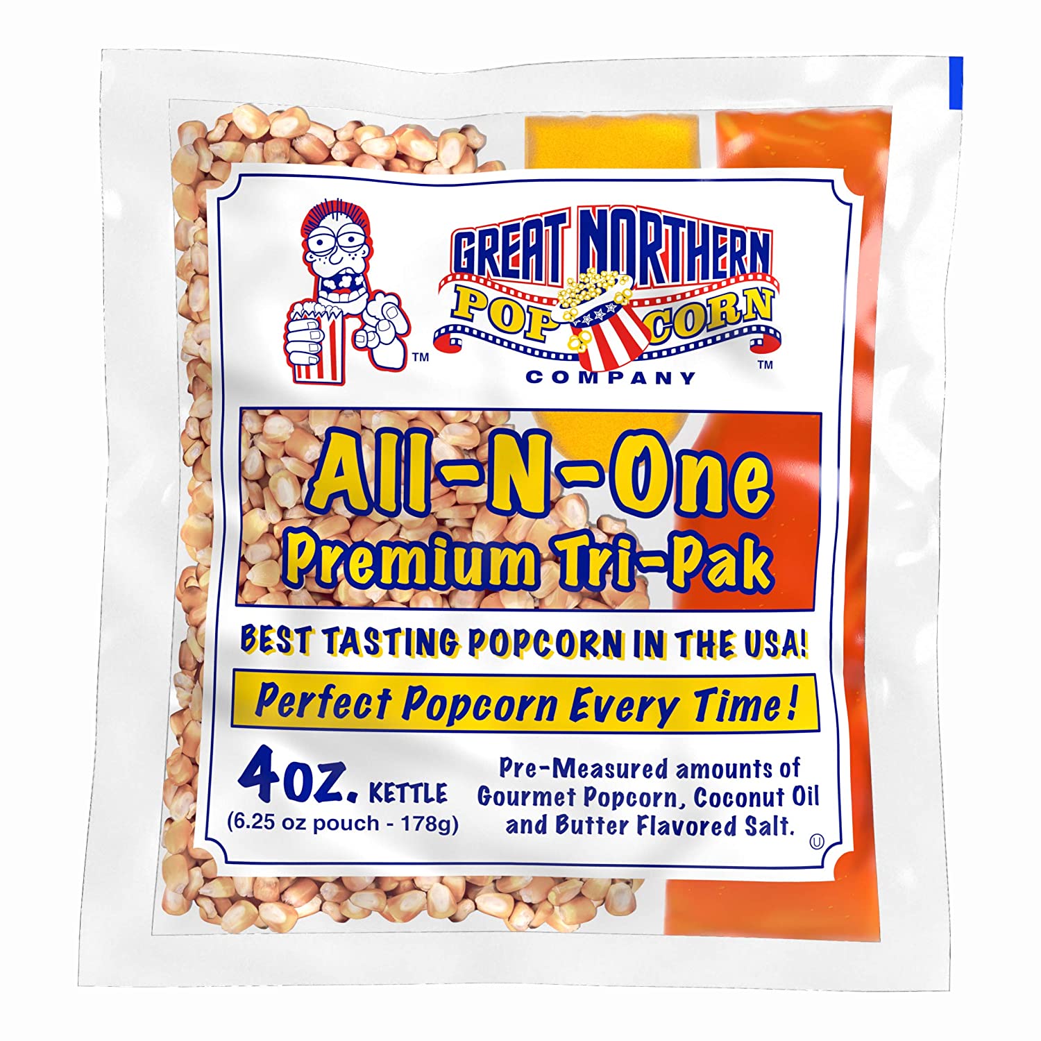 Great Northern Popcorn Company Unpopped Seasoned Kernels Bags, 24-Count