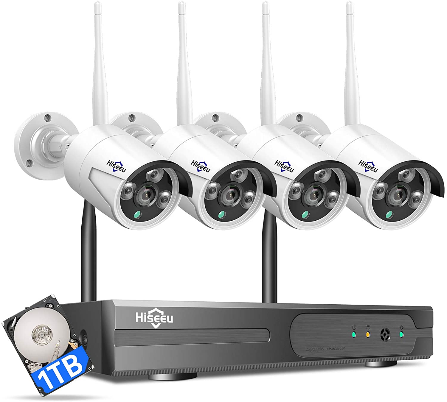 Hiseeu 8-Channel Remote Home Security Camera System