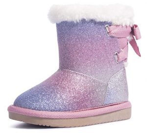 KRABOR Memory Foam Sparkle Girls’ Boots Size 12