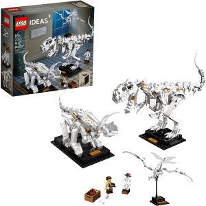 LEGO Ideas Poseable Dinosaur Fossils & Display Stands, 910-Piece