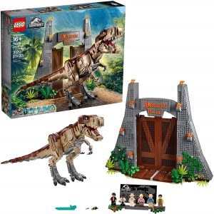 LEGO Jurassic World Opening Park Gates & T. Rex Dinosaur Set, 3120-Piece