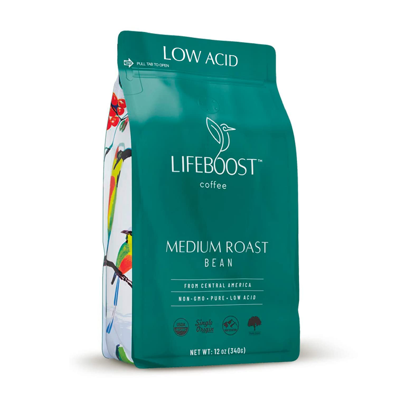 Lifeboost Low Acidity Non-Gmo Organic Coffee