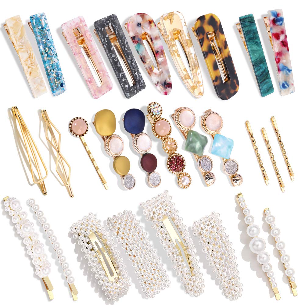 Magicsky Variety Hair Fasteners Accessories For Women, 28-Piece