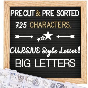 Obliviscar Easy-Store Emoji Wooden Letter Board, 10 x 10-Inch