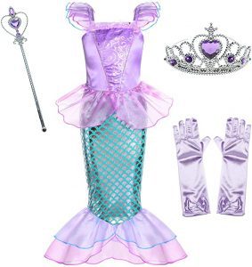 Party Chili Girls’ Mermaid Dress & Accessories Outfit