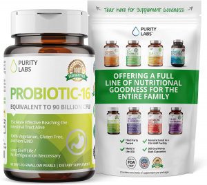 Purity Labs 16-Strain Prebiotic & Probiotics For Women, 60-Count