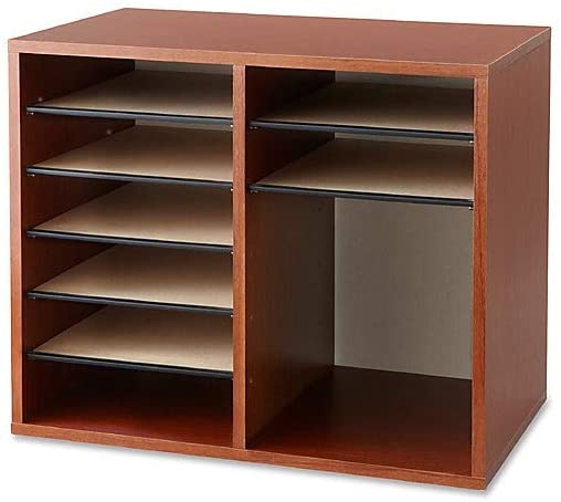 Safco Products Wooden Desktop 12-Compartment File Sorter