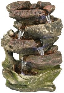 Sunnydaze Tabletop Rock Formation Water Fountain