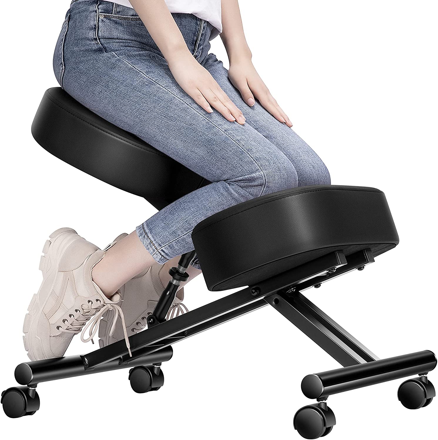 VIVOHOME Rolling Anti-Rust Kneeling Desk Office Chair